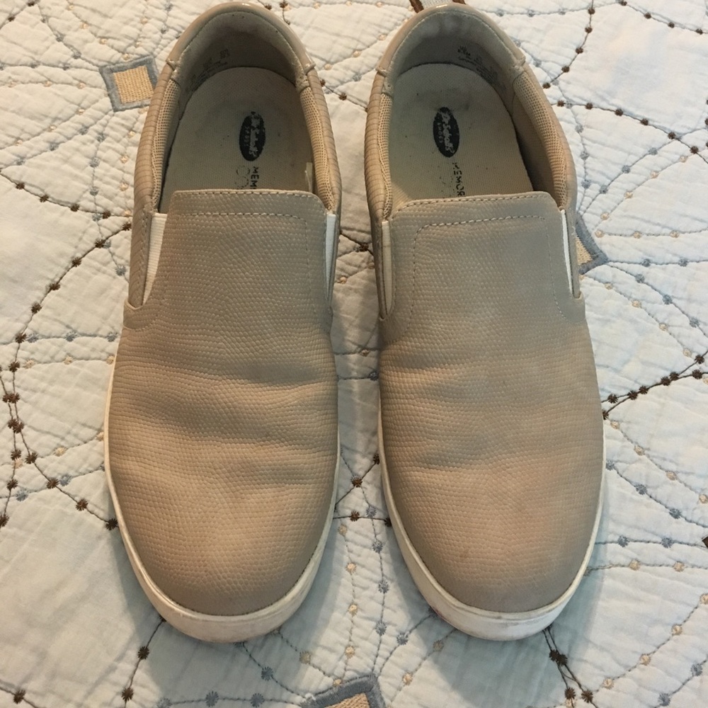 Tan slip ons barely worn